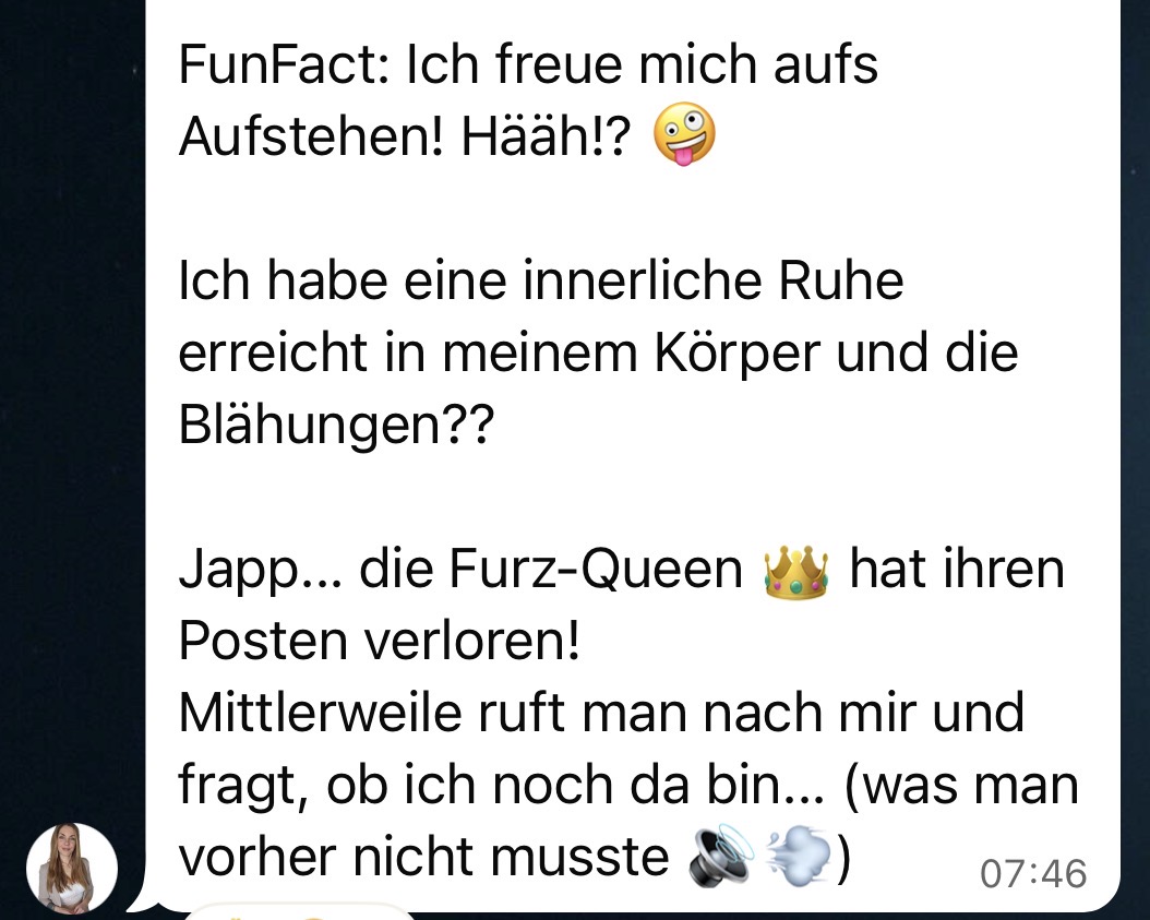 Die Furz-Queen hat ihren Posten verloren.